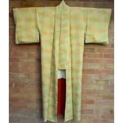 Yellow Rinzu Silk Kimono