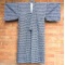Vintage Men's Yukata - Dark Blue & White Link Pattern