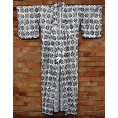 Women's Yukata with Flower Pattern