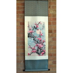 Chinese Silk Scroll - Plum Blossom in Snow
