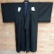 Men's Vintage Black Silk Kimono with Crests