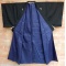 Men's Vintage Black Silk Kimono with Crests