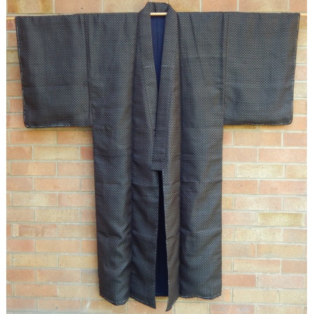 Men's Dark Brown Antique Japanese Kimono