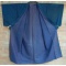 Men's Vintage Dark Blue Silk Kimono
