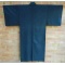 Men's Vintage Dark Blue Silk Kimono