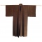 Men's Vintage Japanese Brown Silk Squares Pattern Kimono