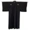 Men's Vintage Black Silk Itsutsumon Marunikatabami Kimono