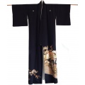Japanese Tomesdo Kimono - Wisteria and Pine Tree