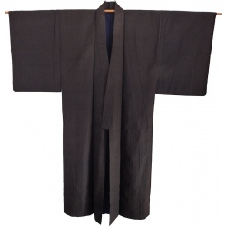 Men's Brown Striped Vintage Japanese Kimono