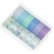 Washi Tape Rolls in Blue and Silver Theme