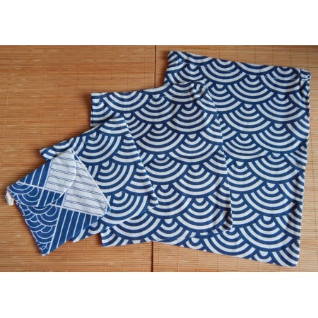 Seigaiha Wave Pattern Bag Set