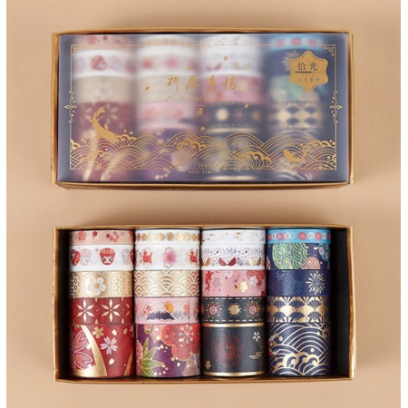 Washi Tape Rolls Boxed Set of Mixed Designs