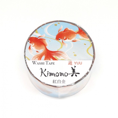 Washi Tape with Design of Red and White Goldfish