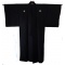 Men's Black Habutae Silk Vintage Itsutsumon Kimono