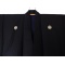 Men's Black Habutae Silk Vintage Itsutsumon Kimono