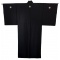 Men's Black Habutae Silk Vintage Itsutsumon Kimono