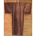 Vintage Japanese Kimono with Check Pattern