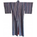 Women's Vintage Japanese Silk Kimono with Geometric Patterns