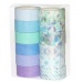 Washi Tape Rolls in Blue and Silver Theme